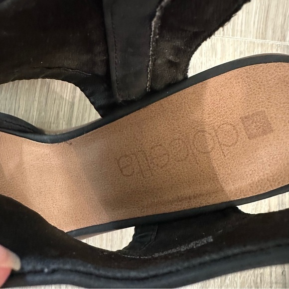 dolcetta claire black heeled sandals vegan suede - Picture 7 of 8